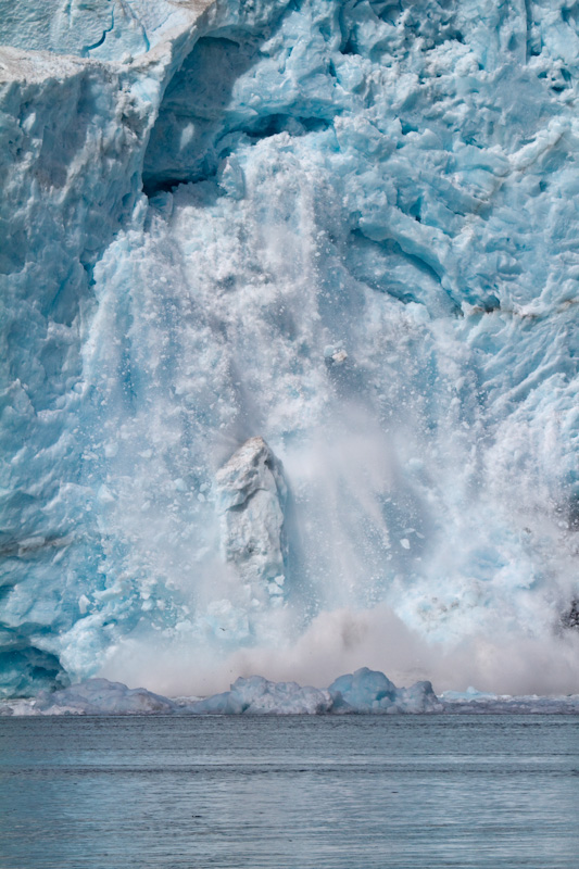 Aialik Glacier Calving Into Ocean